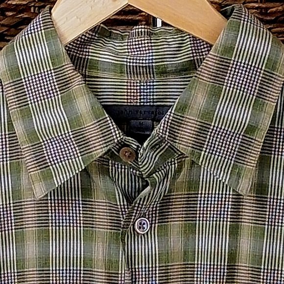John Varvatos Button Long Sleeve Shirt Medium - Picture 2 of 2
